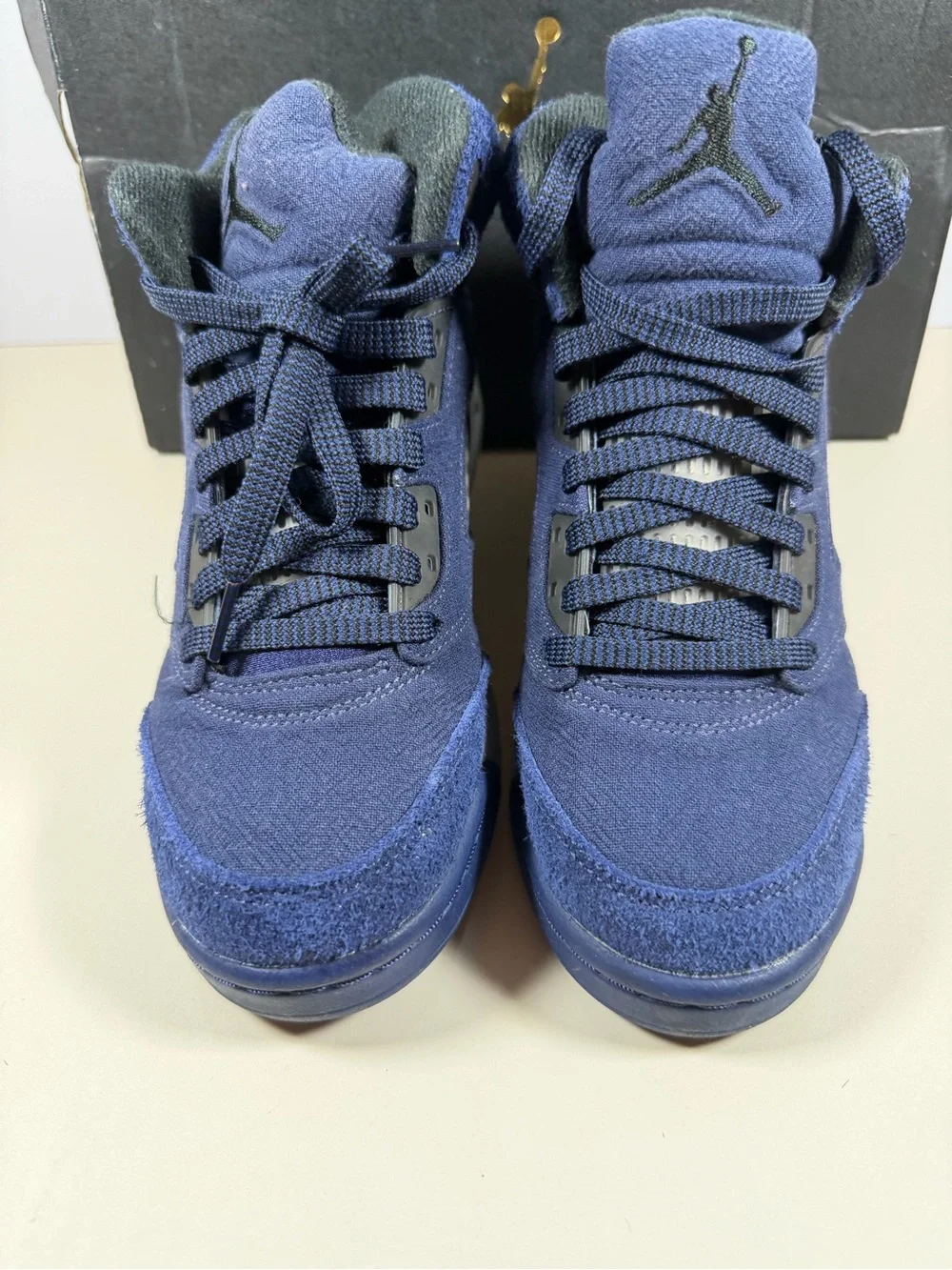 Nike Kids' Navy Blue Suede High-Top Sneakers